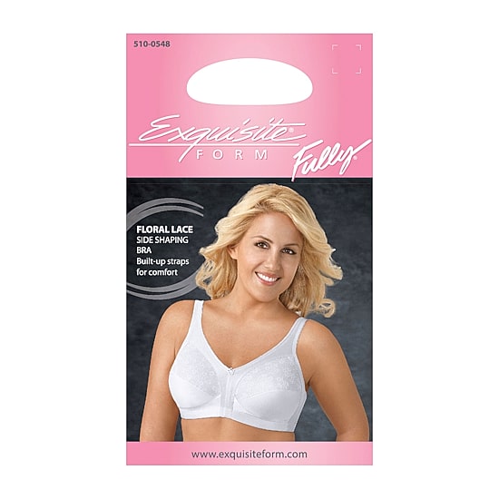 Exquisite Form® Women's FULLY Slimming Wireless Full-Coverage Bra with Back Closure & Lace- 5100548