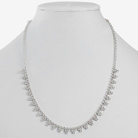 Monet Jewelry Timeless Silver Tone Womens 17 Inch Collar Necklace