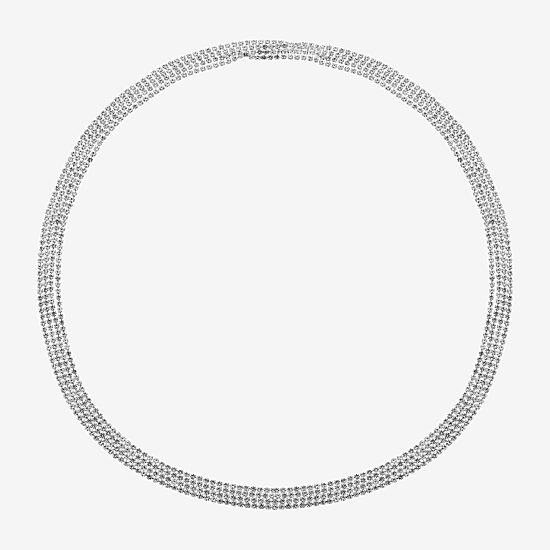 Monet Jewelry Timeless Silver Tone Multi Womens Strand Necklace