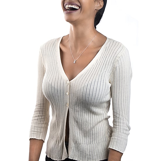 Silver Treasures Genuine Stone Sterling Silver 18 Inch Cable Pendant Necklace