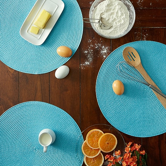 Design Imports Round Woven 6-pc. Placemat