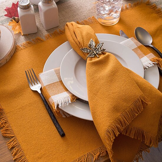 Design Imports Solid Pumpkin Spice 6-pc. Placemat