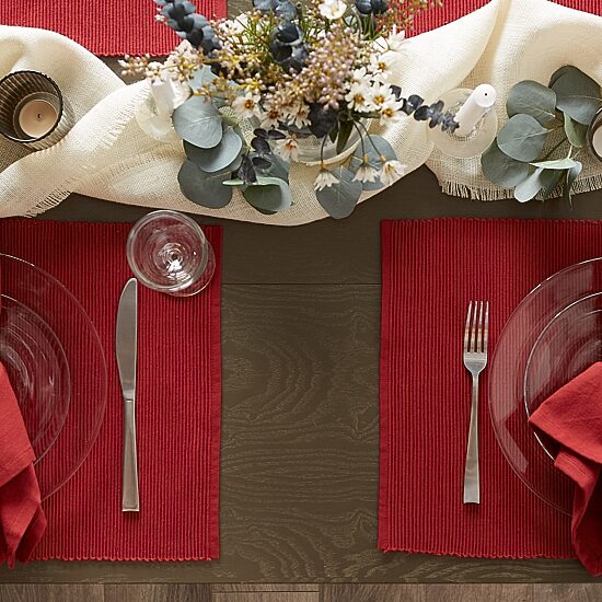 Design Imports Barn Red Ribbed 6-pc. Placemats