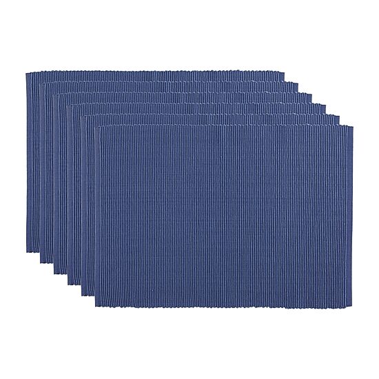 Design Imports French Blue Ribbed 6-pc. Table Linen Set