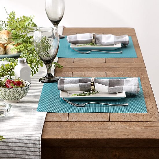 Design Imports Teal Doubleframe 6-pc. Placemats