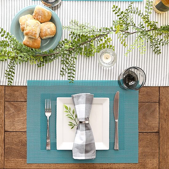 Design Imports Teal Doubleframe 6-pc. Placemats
