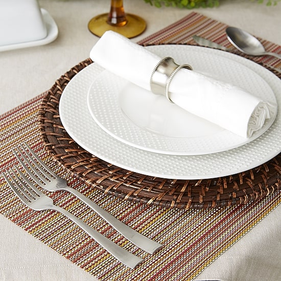 Design Imports Tango Red Stripe 6-pc. Placemats