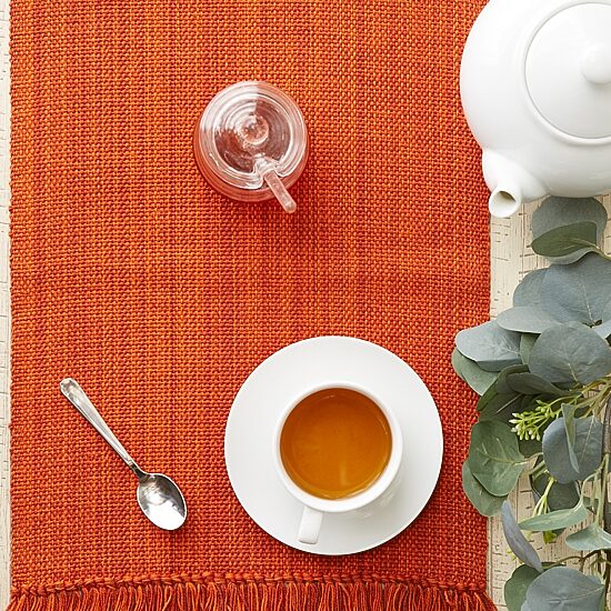 Design Imports Variegated Burnt Orange Fringe 6-pc. Placemats