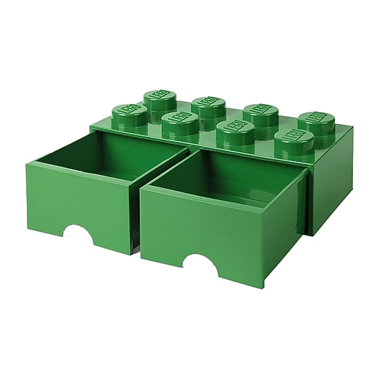LEGO® Storage Brick Drawer 8 Dark Green Toy Box