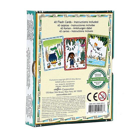 Eeboo Volcano Island Create A Story Pre-Literacy Cards Interactive Toy