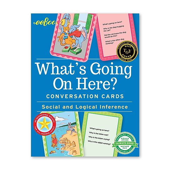 Eeboo What'S Going On Here? Conversation Flashcards 50-pc. Card Game