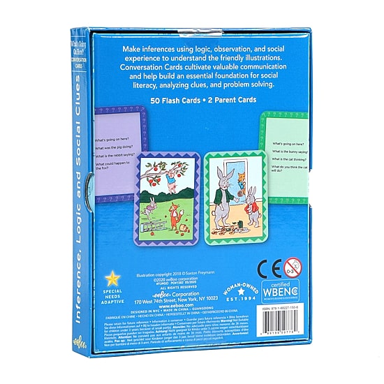 Eeboo What'S Going On Here? Conversation Flashcards 50-pc. Card Game