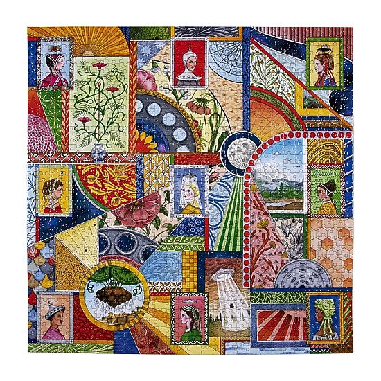 Eeboo Piece And Love Ufo Victorian Ladies 1000 Piece Adult Square Jigsaw 1000-pc. Puzzle