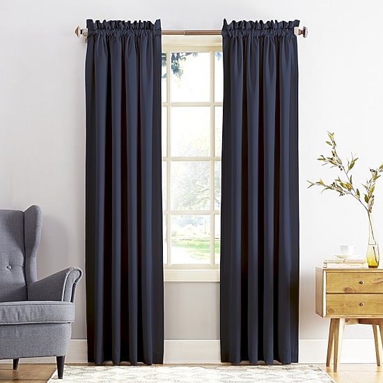 Sun Zero Emory Rod Pocket Energy Saving Light-Filtering Single Curtain Panel