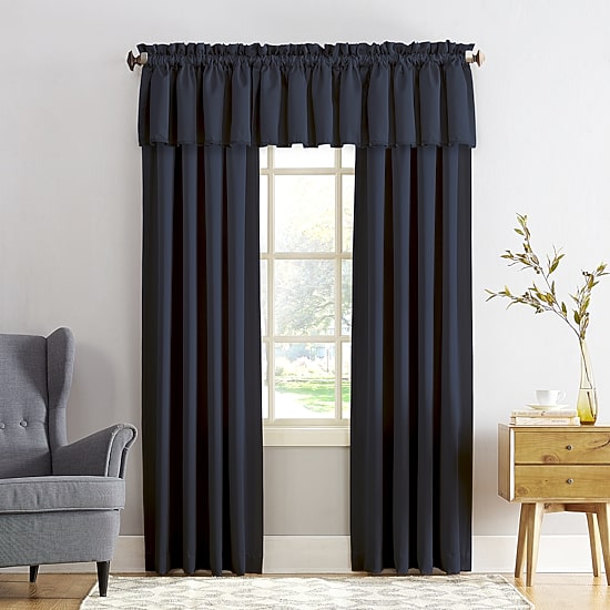 Sun Zero Emory Rod Pocket Energy Saving Light-Filtering Single Curtain Panel