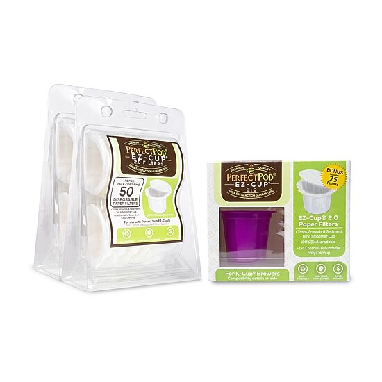 EZ Cup Reusable K Cup Starter Kit With 175 Disposable Filters