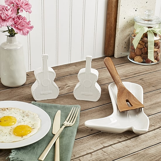 Dolly Parton Salt & Pepper Guitar With Boot Spoon Rest