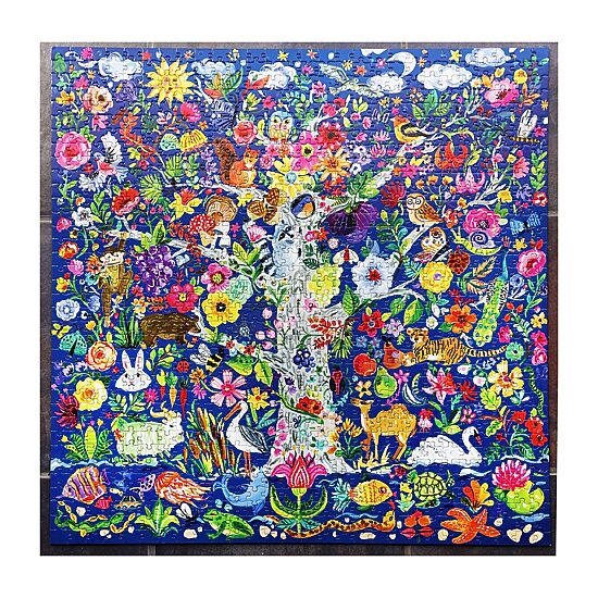 Eeboo Piece And Love Tree Of Life 1000 Piece Square Adult Jigsaw 1000-pc. Puzzle