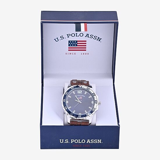 U.S. Polo Assn. Us Polo Mens Brown Strap Watch Us5293jc