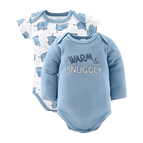 The Peanutshell 0-3m Blue Elephant Baby Unisex Knit 30-pc. Baby Clothing Set