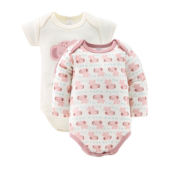 The Peanutshell 0-3m Floral Elephant Baby Unisex Knit 30-pc. Baby Clothing Set