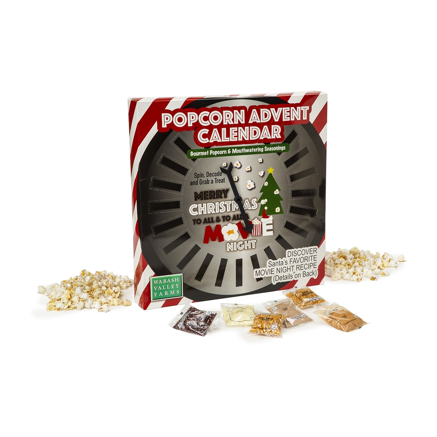 Wabash Valley Farms Popcorn Advent Calendar Valentines Day Food Set