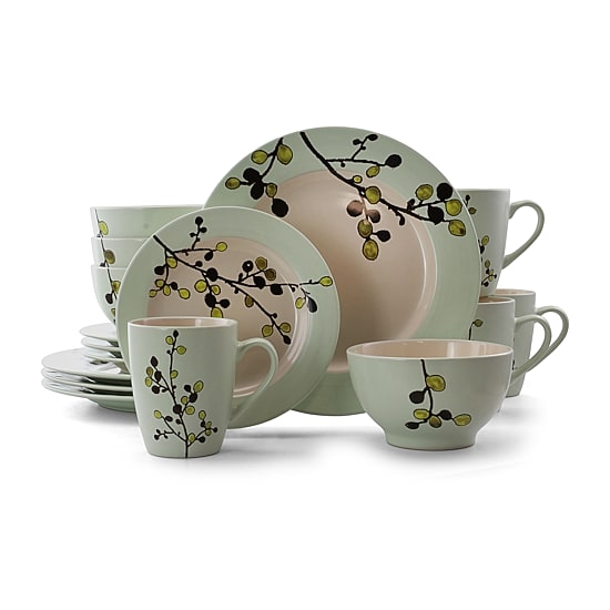 Elama Retro Bloom 16-pc. Stoneware Dinnerware Set