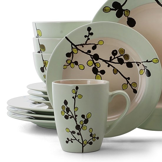 Elama Retro Bloom 16-pc. Stoneware Dinnerware Set