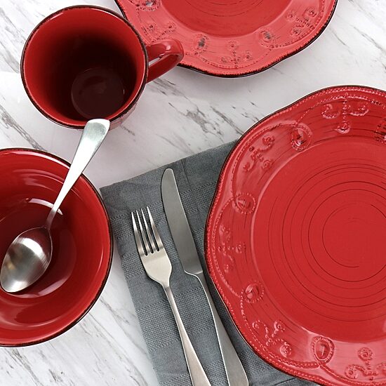 Elama Rustic 16-pc. Stoneware Dinnerware Set