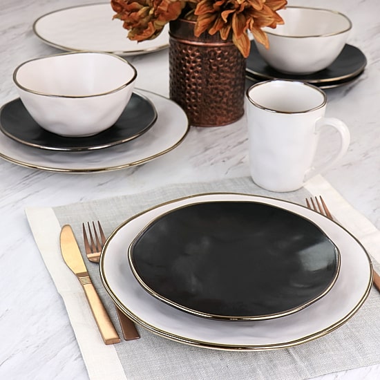Elama Roman 16-pc. Stoneware Dinnerware Set