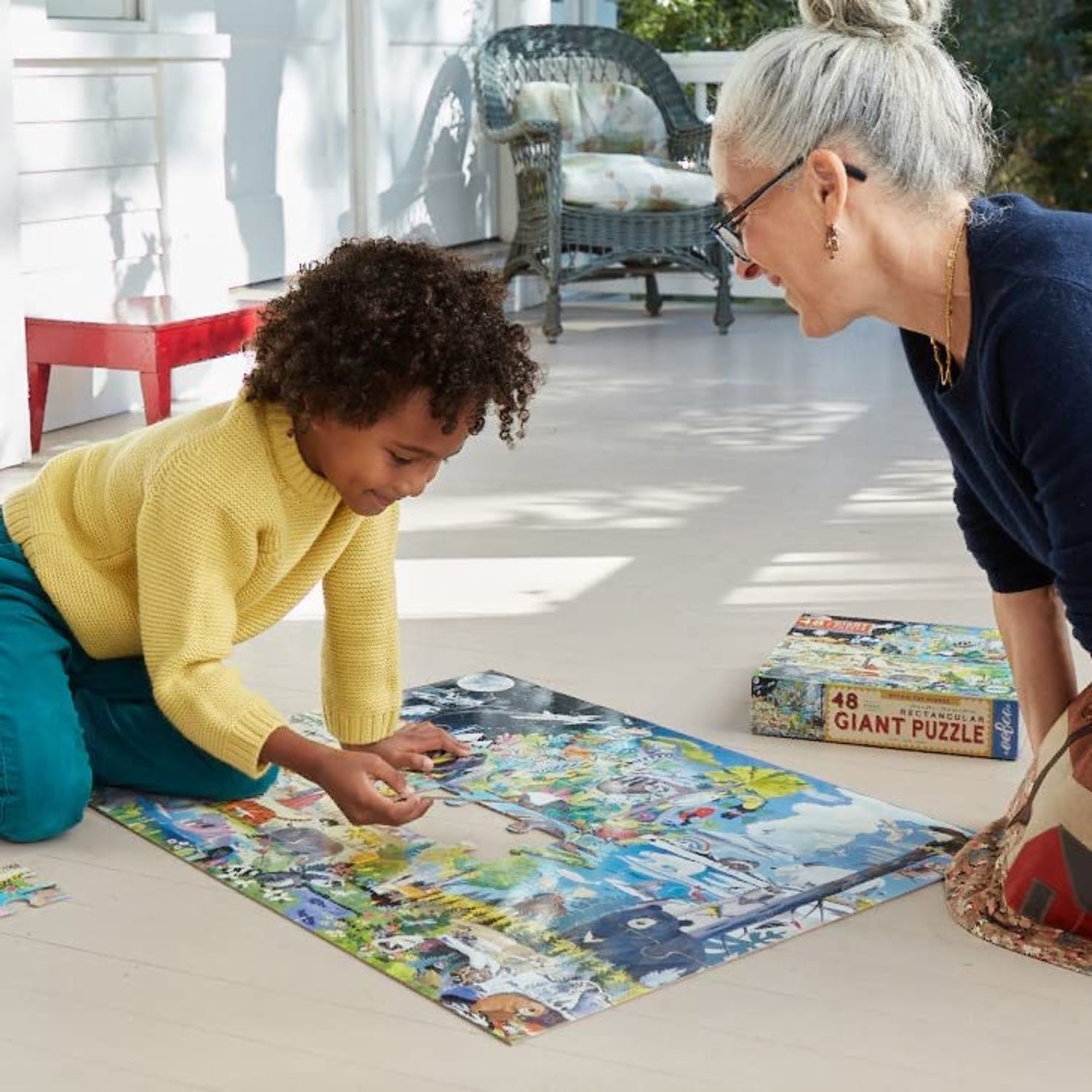 Eeboo Within The Biomes 48 Piece Giant Jigsaw 48-pc. Puzzle