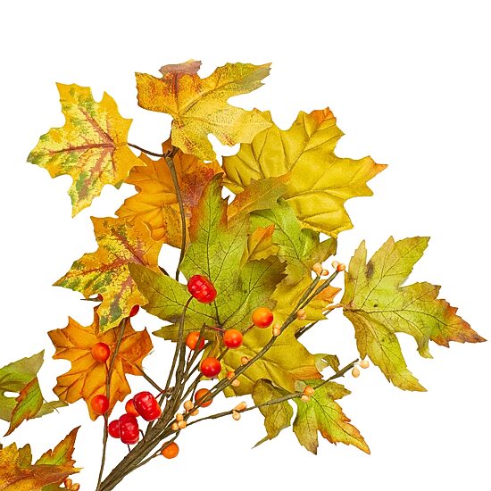 Northlight 5" X 6" Leaves And Berries Artificial Unlit Thanksgiving Indoor Garland
