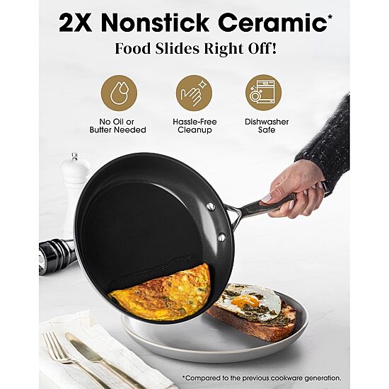 Gotham Steel Pro Ultra Ceramic 2x 15-pc. Non-Stick Cookware Set