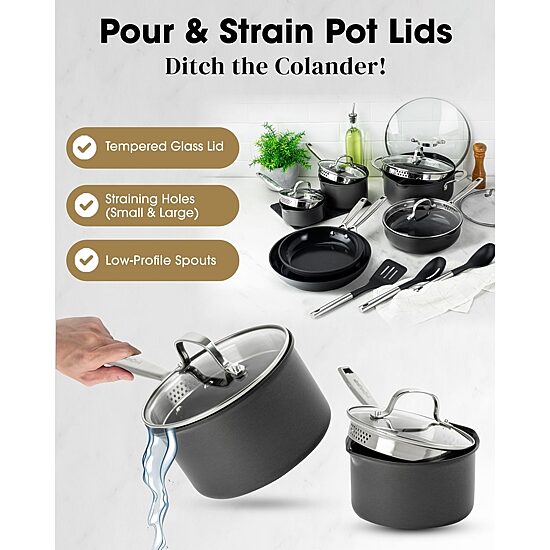 Gotham Steel Pro Ultra Ceramic 2x 15-pc. Non-Stick Cookware Set