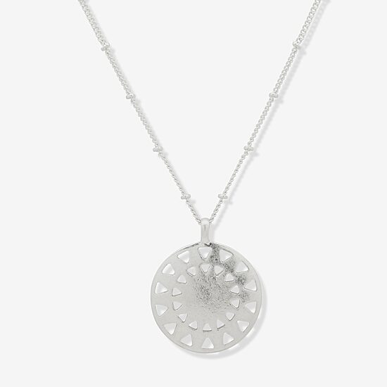a.n.a Silver Tone Coin Womens 17 Inch Pendant Necklace