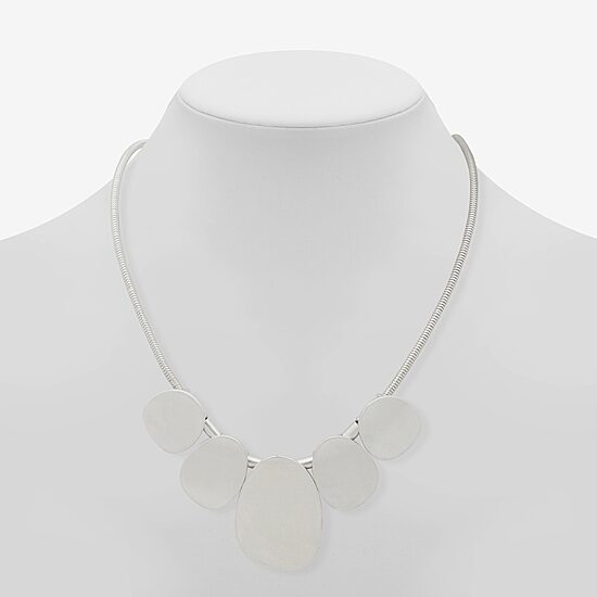 a.n.a Silver Tone Frontal Womens 18 Inch Collar Necklace