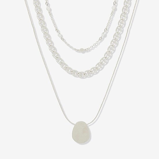 a.n.a Silver Tone Womens 20 Inch Strand Necklace