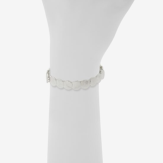 a.n.a Silver Tone Womens Stretch Bracelet