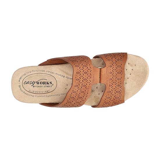 Easy Works By Easy Street Womens Rin Wedge Sandals
