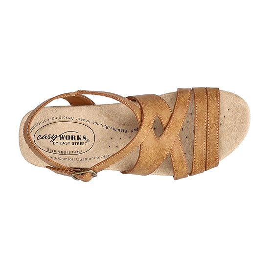 Easy Works By Easy Street Womens Rosella Wedge Sandals
