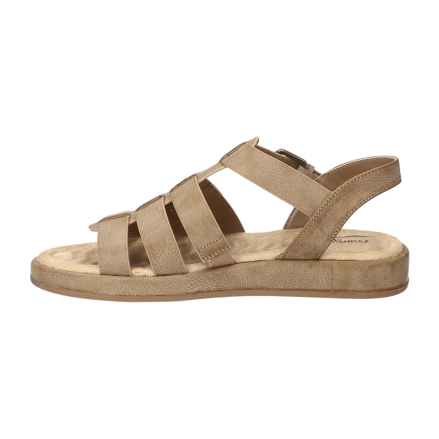 Easy Street Womens Chirp Adjustable Strap Flat Sandals