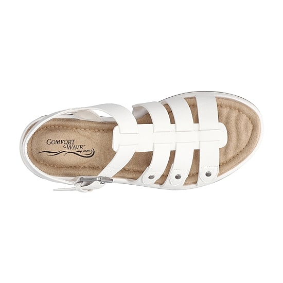 Easy Street Womens Chirp Adjustable Strap Flat Sandals