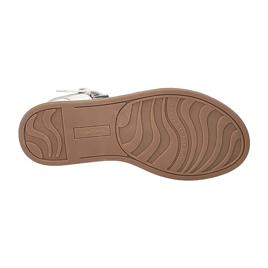 Easy Street Womens Chirp Adjustable Strap Flat Sandals