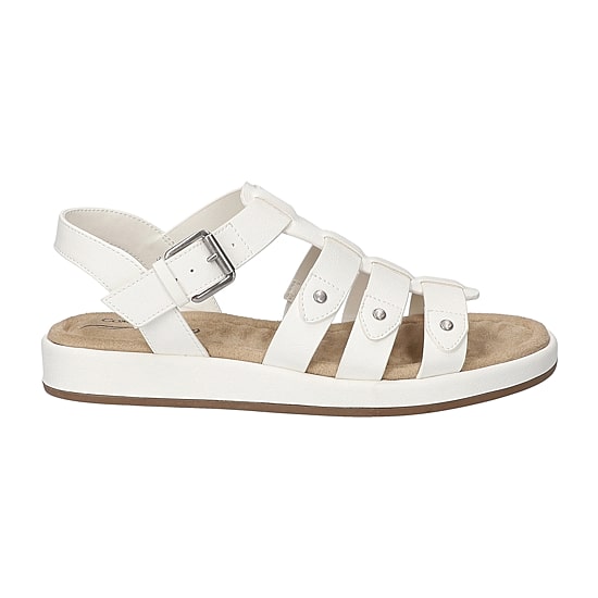 Easy Street Womens Chirp Adjustable Strap Flat Sandals
