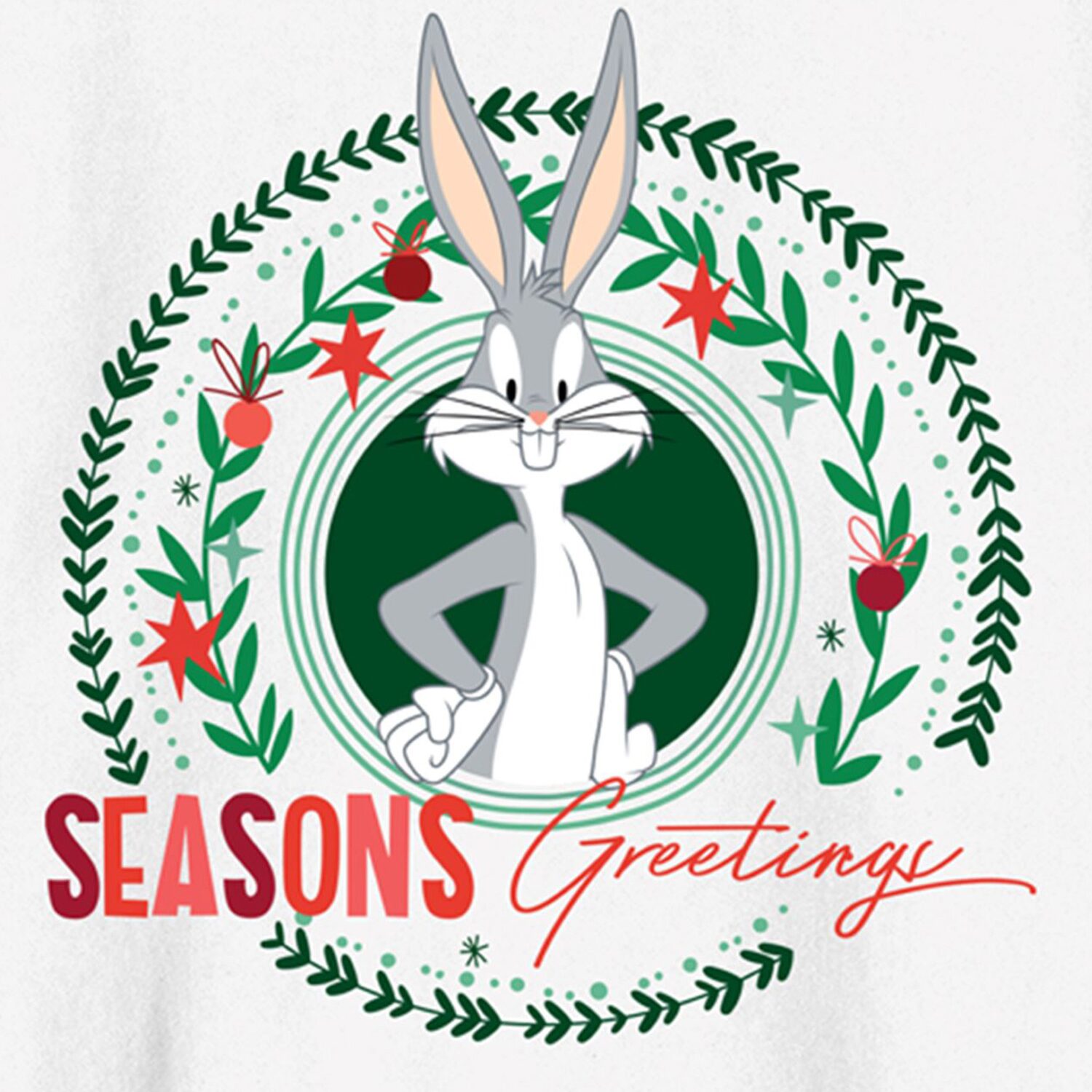 Bugs Seasons Greetings Womens Juniors Crew Neck Long Sleeve Care Bears Sweatshirt