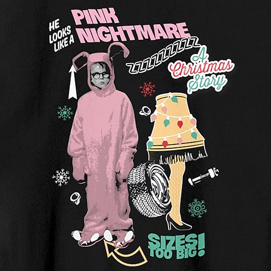 Christmas Story Ralphies Womens Juniors Crew Neck Long Sleeve Sweatshirt