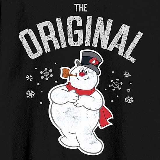 Frosty The Snowman Womens Juniors Crew Neck Long Sleeve Sweatshirt