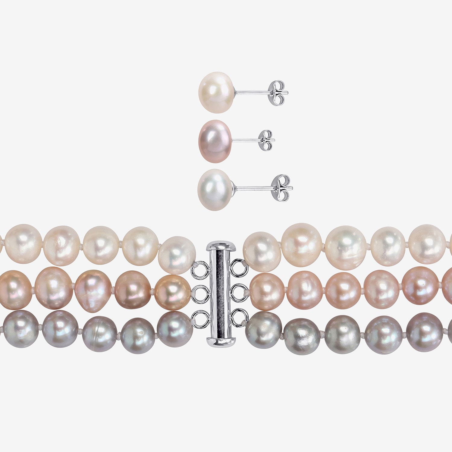Womens Cultured Freshwater Pearl Sterling Silver -pc. Jewelry Set
