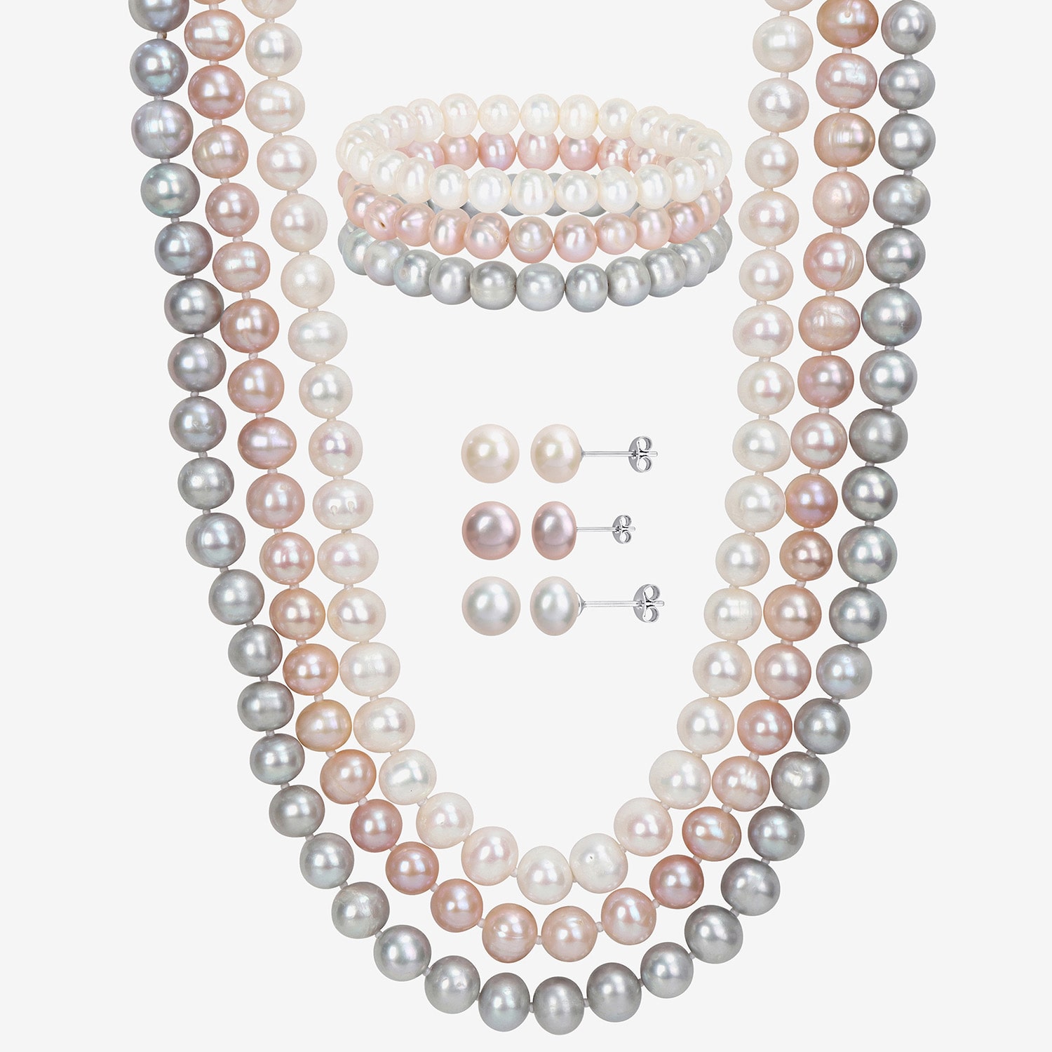 Womens Cultured Freshwater Pearl Sterling Silver -pc. Jewelry Set