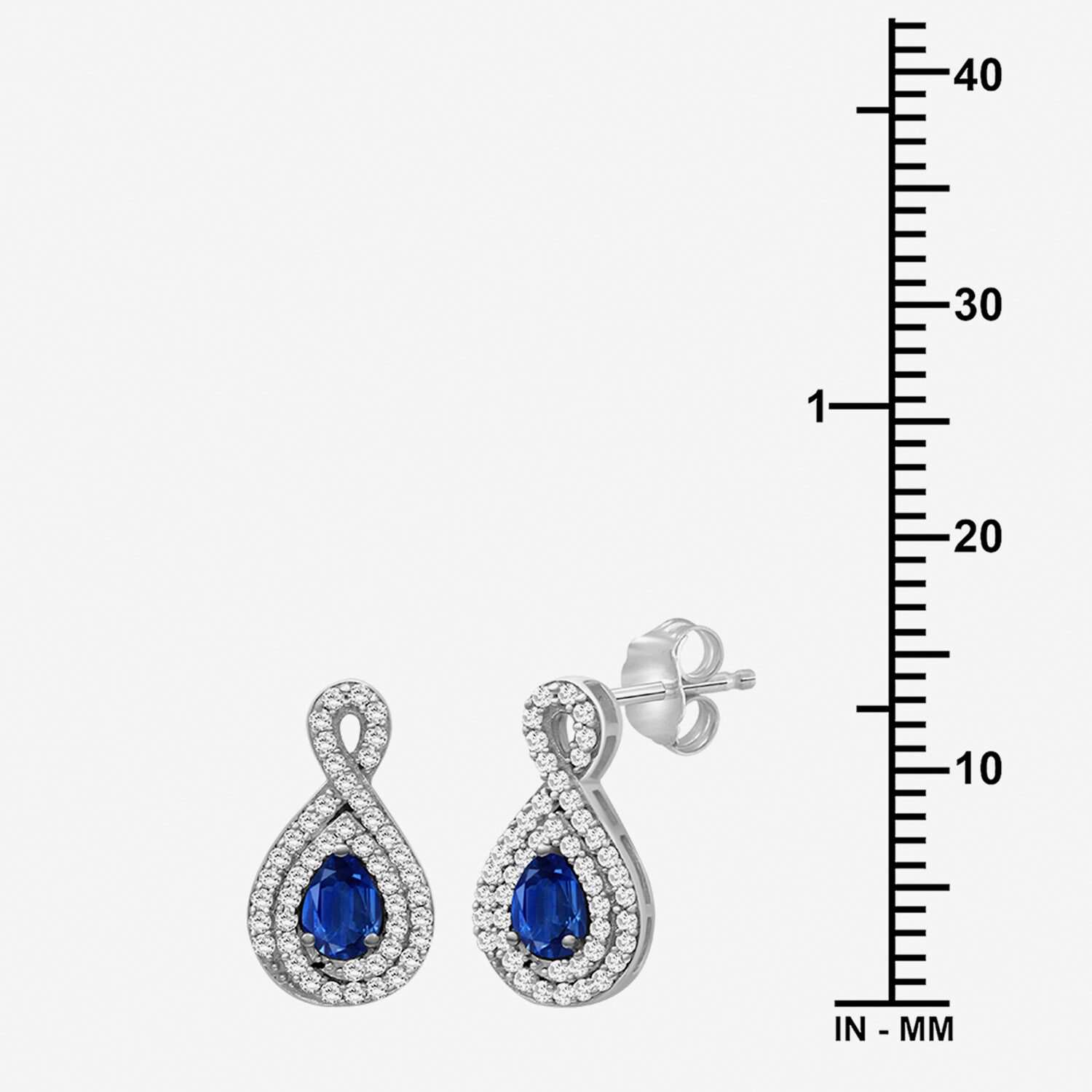 Womens Pear-cut Gemstone & 1/4 CT. T.W. Natural Diamond 10K Gold Drop Earrings